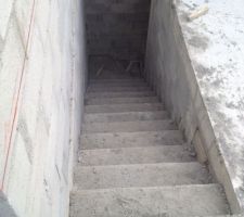 L escalier a était coulé