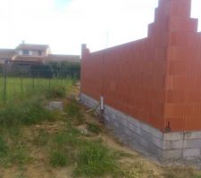 Cote gauche de la maison avec petit passage pour passer a l'arriere