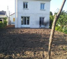 Nivèlement du terrain : coté jardin
