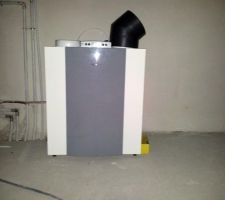 VMC double-flux en cours d'installation