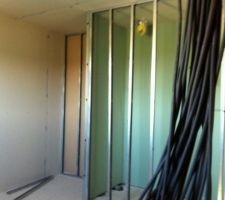 Cloisons chambre et salle de bain Rdc
