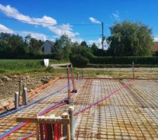 Passage du multicouche pour l'alimentation des chauffages termniné