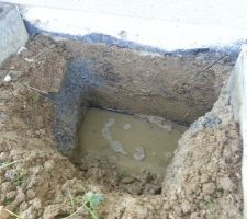 Eau qui sors de dessous la dalle! youpi!!!