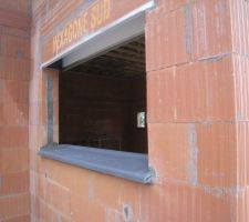 Les appuis fen&ecirc;tres ont &eacute;t&eacute; pos&eacute;s,nous avons choisis le monolithe isole de chez Terreal super produit.