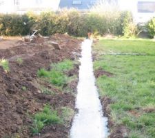 Tranchée Bétonnée en limite séparative