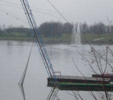 Vue sur le lac de la base Loisinor, face &agrave; notre terrain
