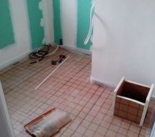 Début du chauffage au sol de l'étage