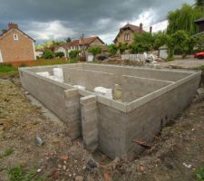Fin de la construction du vide sanitaire.