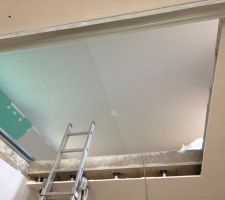 Pause du placo &agrave; l'&eacute;tage