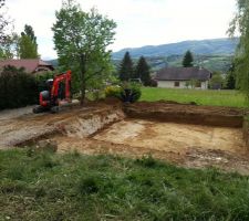 Fin du terrassement de la maison