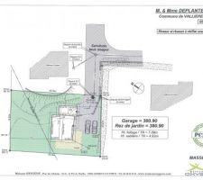 Terrain avec implantation maison