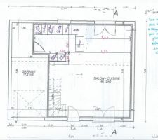 Solution 2 sans le frigo américain mais avec un frigo intégré