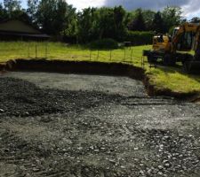 Empierrement du terrain de 80cm et compactage &agrave; 50MPa