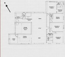 Autre configuration avec garage central