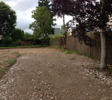 Vue terrassement et voie d?acc&egrave;s.