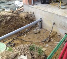 Eau   TAE vers cuve pour pompe relevage.