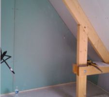 Chambre de mon fils charpente apparente