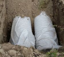 Drain Double en fond de terrain