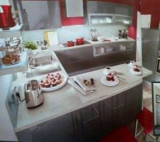 Couleur et plan de travail de notre cuisine