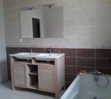 La salle de bain du haut prend forme