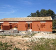 Liteaux pos&eacute;s vue face sud