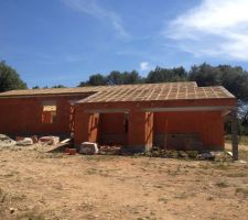 Liteaux pos&eacute;s vue face Nord