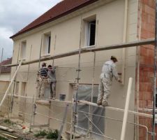 Mise en place enduit