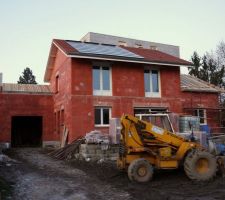 maison brique pv3 et laine de verre isere