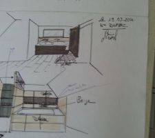 &Eacute;bauche salle de bain 1er &eacute;tage