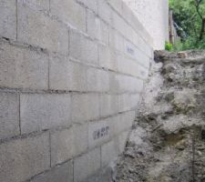 Le mur c&ocirc;t&eacute; voisin est presque termin&eacute;.