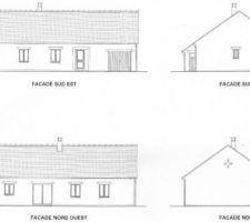 Plan des 4 façades