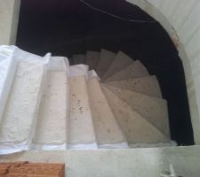 Montage escalier voûte sarrasine Sous sol vers RDC