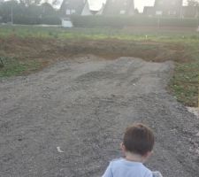 Chemin d'accès chantier et protection trottoir depuis la voirie