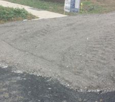 Chemin d'accès chantier et protection trottoir depuis la voirie