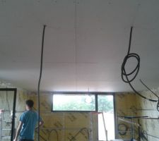 Placo plafond salle à manger