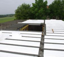 Le plancher hourdis vu du dessus.