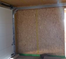 Finition de l'habillage en OSB du garage