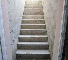 Et voil&agrave; un bel escalier b&eacute;ton fra&icirc;chement d&eacute;coffr&eacute; !