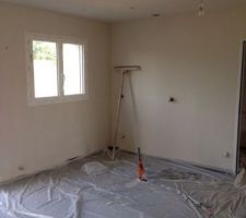 Enduit en train de s&eacute;cher, ok a bien bosser!!