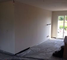 Enduit en train de s&eacute;cher, ok a bien bosser!!