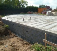 Bétonnage entre les hourdis