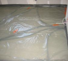 Pr&eacute;paration pour la chape de l'&eacute;tage