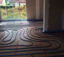 Notre plancher chauffant installé et sous pression
