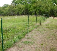 Week-end du 8 juin : Clôture du terrain (20 m au fond et 40 m sur le coté)