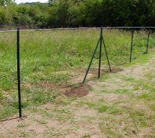 Week-end du 8 juin : Clôture du terrain (20 m au fond et 40 m sur le coté)