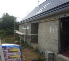 Ravalement maison avec enduit WEBER gris perle