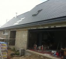 Ravalement maison avec enduit WEBER gris perle (091)