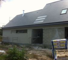 Ravalement maison avec enduit WEBER gris perle (091)