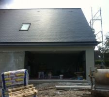 Ravalement maison avec enduit WEBER gris perle (091)