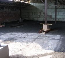 J' ai mis des pieds béton à chaque poutre